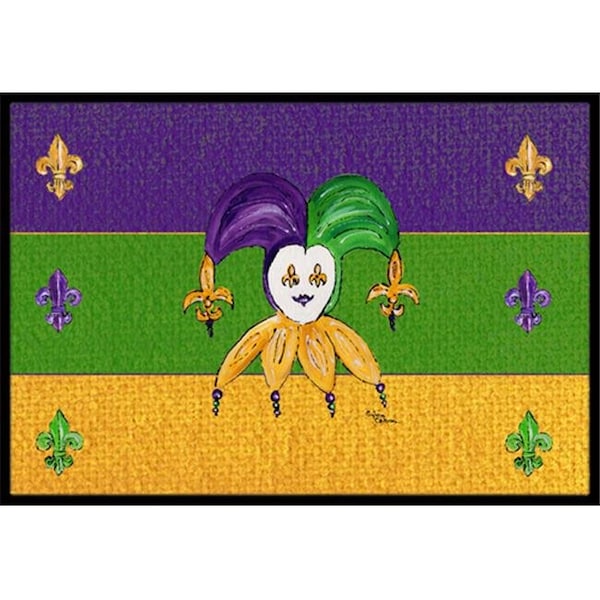 Carolines Treasures Carolines Treasures 8386JMAT 36 x 24 in. Mardi Gras Indoor Or Outdoor Doormat 8386JMAT - main